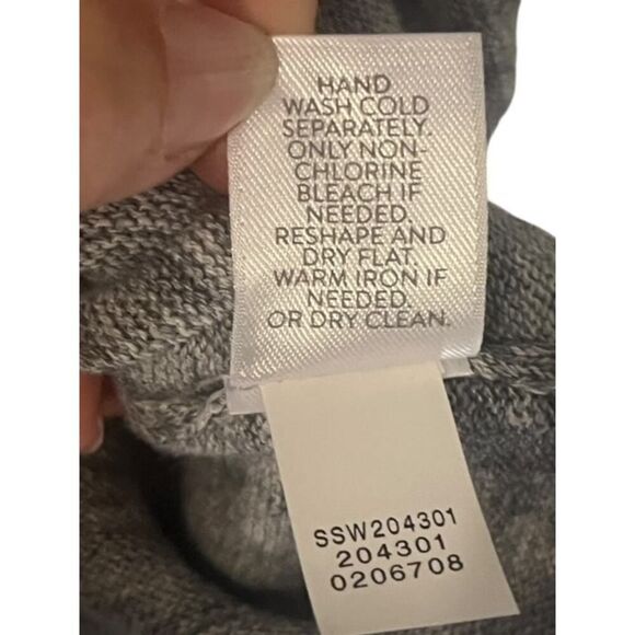 J. Jill Pure Jill Gray Grey Long Sleeve Sweater Shirt Top Tee Round Neck Medium - Picture 5 of 5